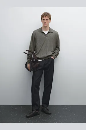 Massimo Dutti Maglia A Polo In Maglia 100% Lino