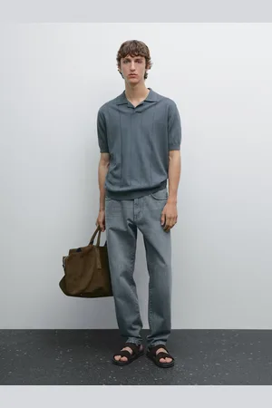 Massimo Dutti Polo In Maglia A Righe Misto Lino
