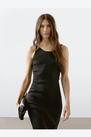 Massimo Dutti Vestito Midi Con Scollo Posteriore