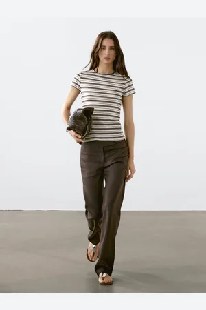 Massimo Dutti Maglietta Rétro A Righe 100% Cotone