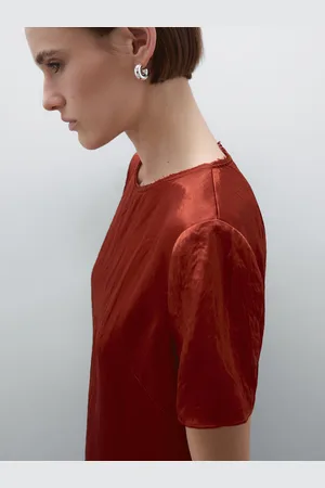 Massimo Dutti Vestito Midi Satinato Morbido