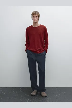 Massimo Dutti Maglia Con Collo Rotondo 100% Lino