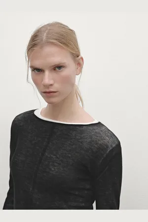 Massimo Dutti Maglia Sottile Doppia 100% Lana