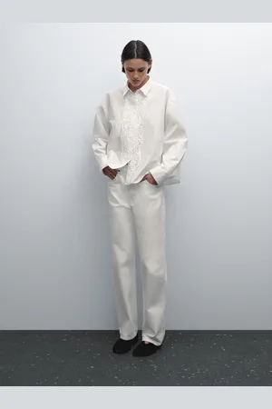 Massimo Dutti Camicia Con Dettaglio Ricamato E Patta