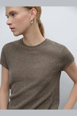 Massimo Dutti Maglietta A Maniche Corte Con Dettaglio Texture
