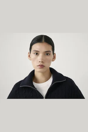 Massimo Dutti Cardigan A Trecce Misto Lana