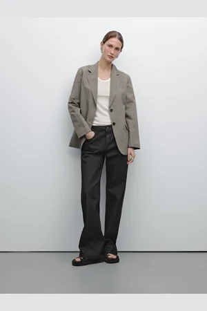 Massimo Dutti Blazer A Quadri In Misto Cotone