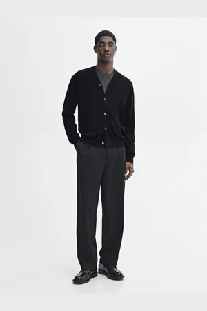 Massimo Dutti Cardigan In Maglia Con Scollo A V In Lana Merino