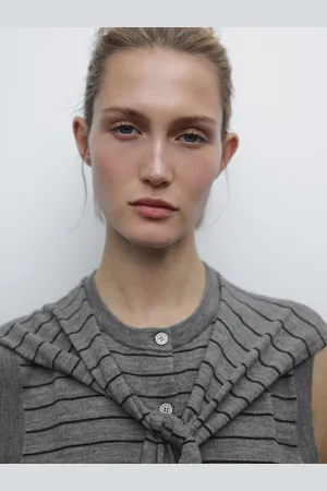 Massimo Dutti Gilet Con Maglia 100% Lana