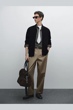 Massimo Dutti Cardigan In Maglia Con Cerniera 100% Cotone