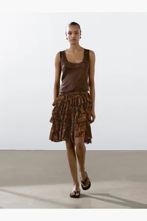 Massimo Dutti Top Con Spalline In Maglia Sottile