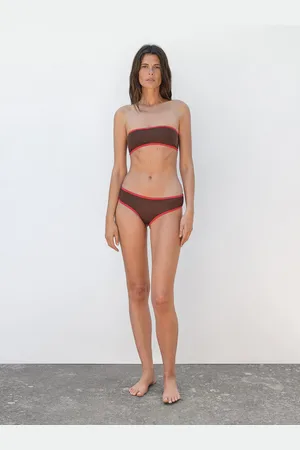 Massimo Dutti Top Bikini A Fascia A Contrasto