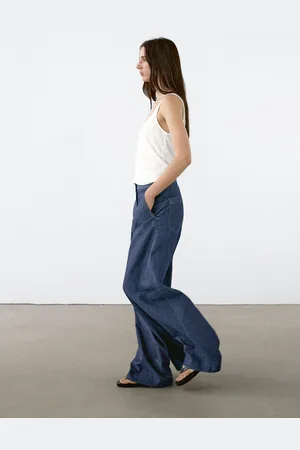 Massimo Dutti Jeans Super Wide Leg A Vita Alta