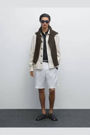 Massimo Dutti Bermuda Semi Jogger Fit 100% Lino