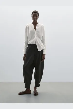 Massimo Dutti Pantaloni Bombati Con Fibbia Sull