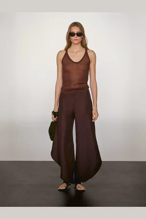 Massimo Dutti Pantaloni Morbidi Con Spacchi Laterali