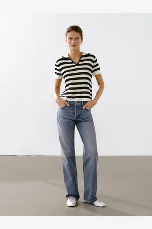 Massimo Dutti Maglia Stile Polo A Righe In Cotone