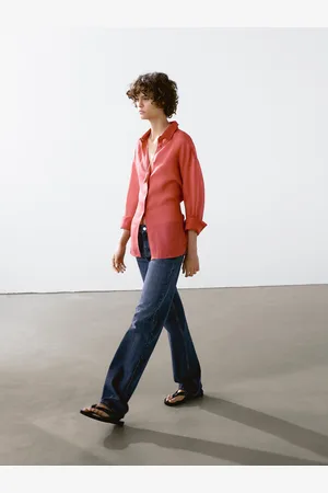 Massimo Dutti Camicia Morbida In Misto Ramiè