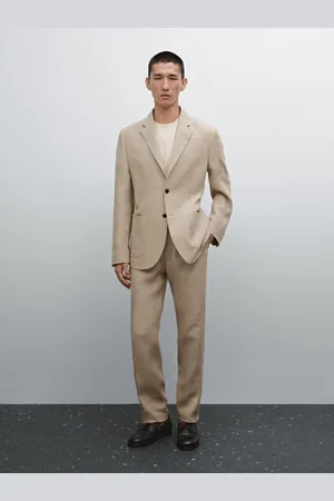 Massimo Dutti Blazer Da Abito 100% Lino