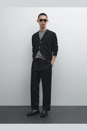 Massimo Dutti Pantaloni Relax Fit In Misto Cotone