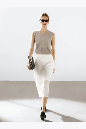Massimo Dutti Gonna Midi Satinata