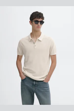 Massimo Dutti Maglia A Polo In Cotone Con Motivo A Spina Di Pesce