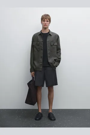Massimo Dutti Bermuda Semi Jogger Fit 100% Lino