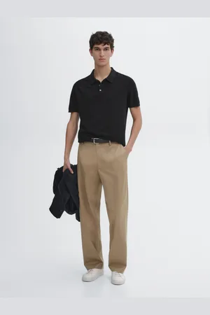 Massimo Dutti Maglia A Polo In Cotone Con Motivo A Spina Di Pesce