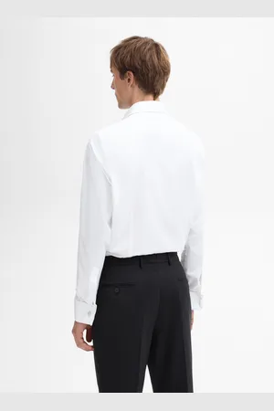 Massimo Dutti Camicia Slim Fit Con Doppio Polsino In Cotone