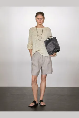Massimo Dutti Bermuda Millerighe 100% Lino