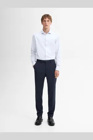 Massimo Dutti Camicia Slim Fit Con Doppio Polsino In Cotone