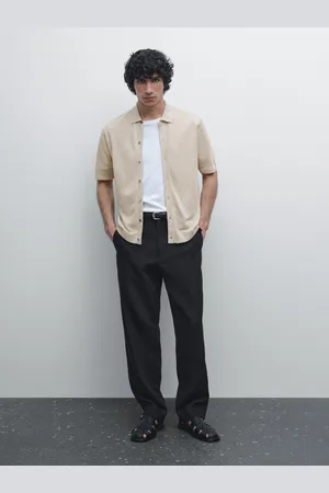 Massimo Dutti Maglia Con Collo A Polo 100% Lino