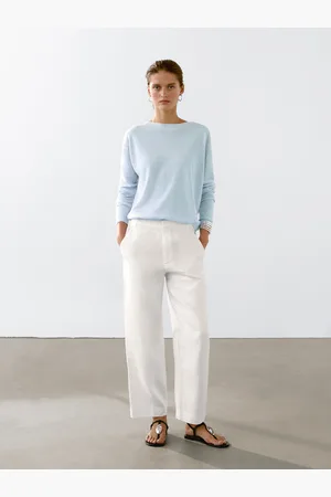 Massimo Dutti Maglia Con Scollo A Barchetta 100% Lino