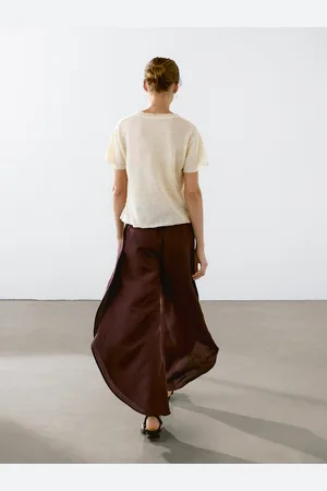 Massimo Dutti Maglietta In Maglia Traforata Misto Lino
