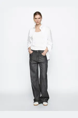 Massimo Dutti Jeans Wide Leg A Vita Alta