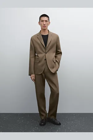 Massimo Dutti Pantaloni Da Completo 100% Lino