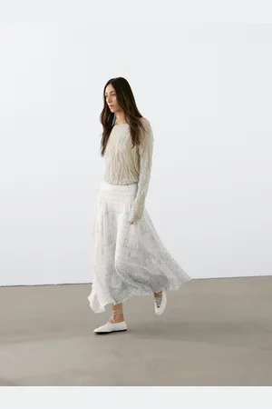 Massimo Dutti Gonna Midi Morbida A Quadri