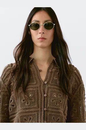 Massimo Dutti Cardigan In Maglia Crochet