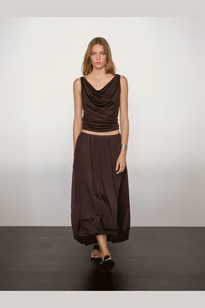 Massimo Dutti Top Morbido Con Collo Drappeggiato