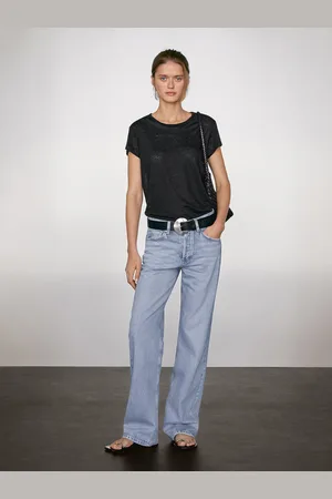 Massimo Dutti Maglietta A Maniche Corte 100% Lino