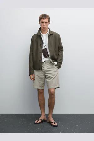 Massimo Dutti Bermuda Leggeri In Misto Lino