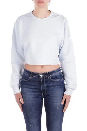 GCDS Felpa Donna Essentials crop crewneck