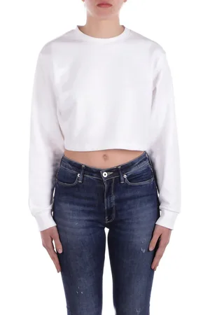 GCDS Felpa Donna Essentials crop crewneck