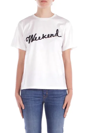 Max Mara T-shirt Donna Jersey di cotone ricamato