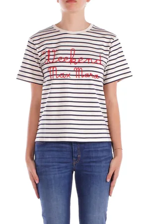 Max Mara T-shirt Donna Jersey di cotone ricamato