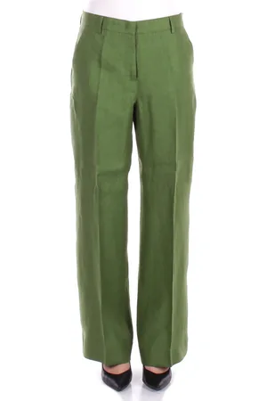 Max Mara Pantalone Donna Canvas puro lino unito