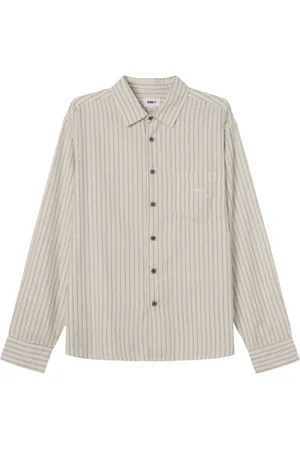 Obey Winsor woven camicia maniche lunghe da uomo - blanc de blanc XL