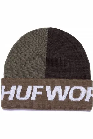 Huf Street block beanie - green/ One Size