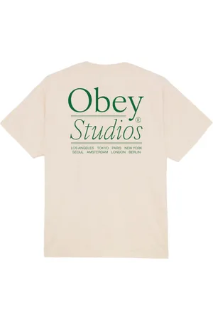 Obey Studios heavyweight t-shirt da uomo - sago M