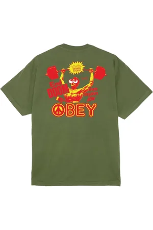 Obey Live again now heavyweight t-shirt da uomo - moss L